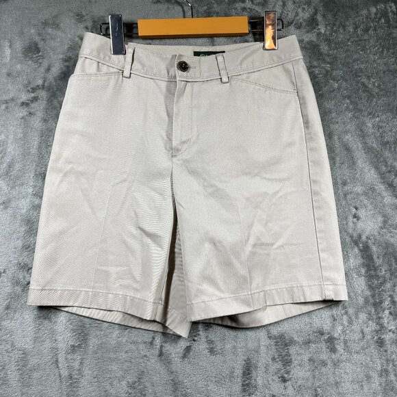 VTG Eddie Bauer Shorts Mens Size 28 Beige Wrinkle-Resistant Cotton Pockets Chino - Picture 1 of 9